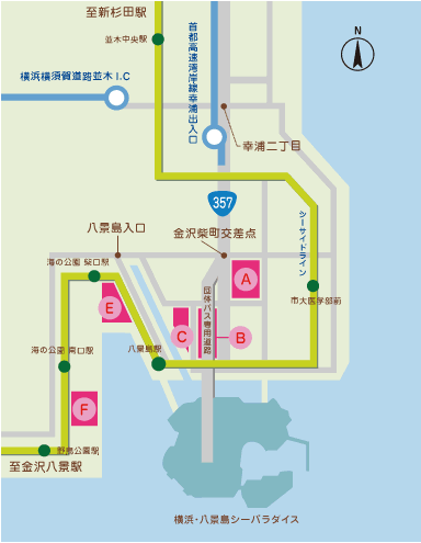 八景島シーパラダイスの駐車場マップ